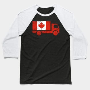 Canada Flag Truck Baseball T-Shirt